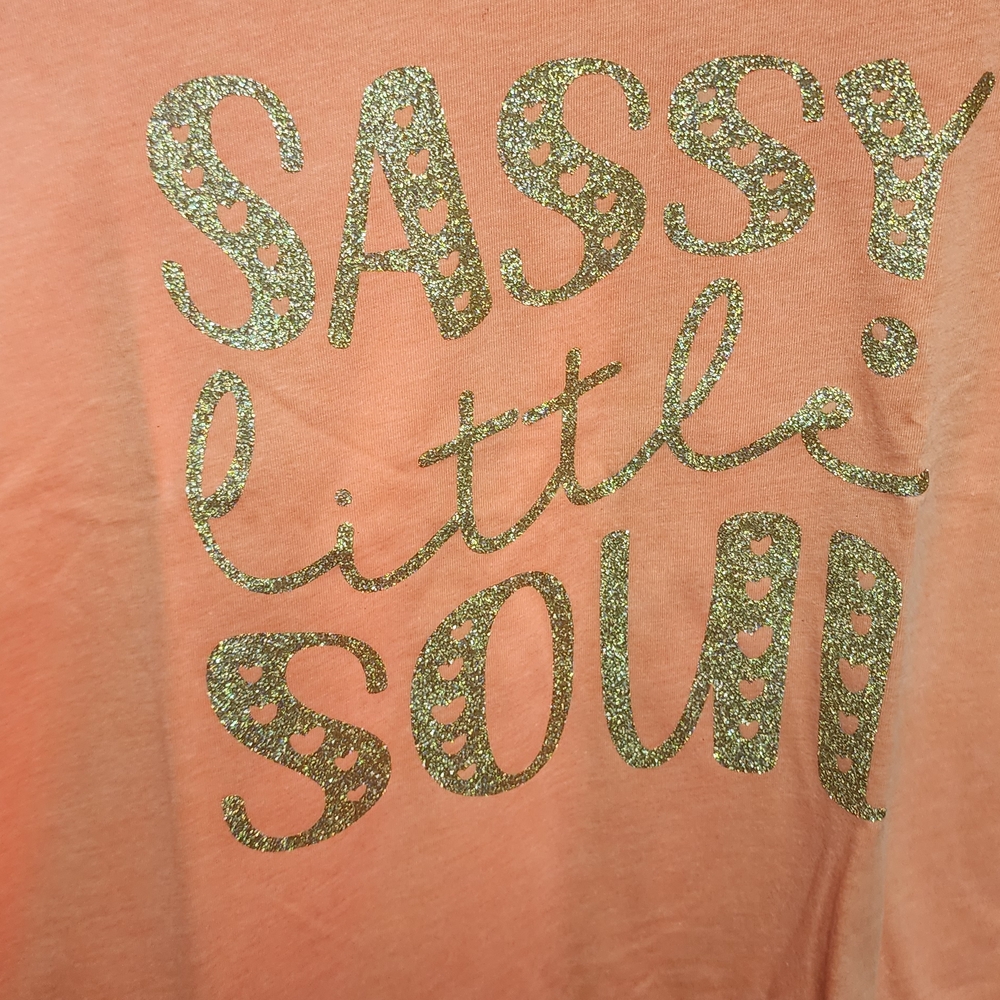 Wonder Nation Peach Glitter Kids Tee